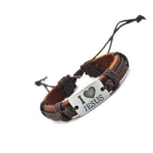 hesed.esy.es | Leather-I-Love-Jesus-Bracelet-For-Men-Women-Christian-Religious-Jewelry-Black-Brown