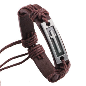hesed.esy.es | Leather Cross bracelet
