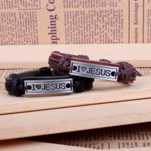 hesed.esy.es | Leather-I-Love-Jesus-Bracelet-For-Men-Women-Christian-Religious-Jewelry-Black-Brown
